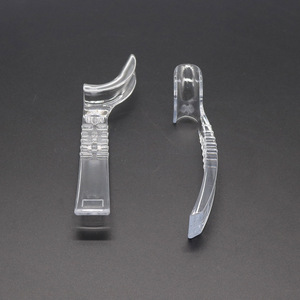 Dental Half Mouth Retractor Left And Right Transparent <b>Plastic</b> Manual <b>Hook</b> Type Oral Cavity Lip Pusher Mouth Opener - Product Image 1
