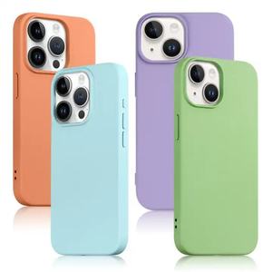Funda Protectora para Teléfono Móvil, Carcasa de Silicona TPU Suave a Prueba de Golpes para Apple iPhone 15 14 13 12 Pro Max con Logotipo - Product Image 1
