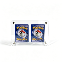 Support de Cartes Pokémon Magnétique en Acrylique à Coins Arrondis avec 3/6/9 Emplacements, Cadre Photo et Présentoir