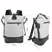 Sac à dos étanche en PVC pour étudiant, idéal pour la randonnée, le rafting, la natation, avec compartiment sec/humide, sac seau pliable, sac à dos de voyage