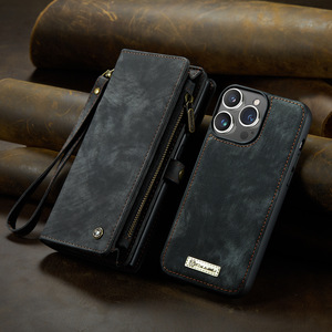 Étui portefeuille multifonctionnel en cuir PU avec porte-cartes pour <span class=keywords><strong>iPhone</strong></span> 14/15 Pro Max Étui en cuir magnétique détachable - Product Image 3