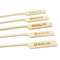 Brochettes jetables en bambou Teppo en vrac, à pointe acérée, forme pistolet, long manche, écologiques, haute qualité pour restaurant et barbecue