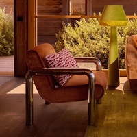Fauteuil individuel de style Bauhaus rétro avec accoudoirs pour chambre à coucher, canapé de luxe haut de gamme pour hôtels, villas et espaces de négociation