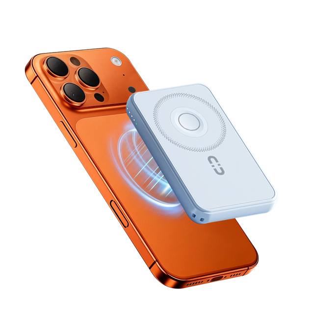 2026 Portable Power Banks Magnetic Wireless Fast Charging Power Bank 5000mah Powerbank With Built in 4 Cables