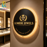 Letrero de Acrílico 3D con LED Personalizado y Borde Dorado para Estudios de Manicura Profesionales, Negocios, Tiendas, Empresas de Uñas