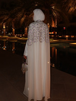 Robe musulmane modeste pour femmes, style OEM/ODM, pour l'Aïd à Dubaï, ornée, caftan de luxe Khaliji, abaya de soirée élégante à motifs floraux