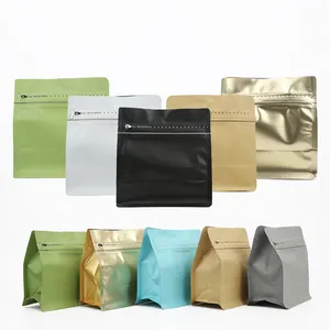 Beiyin emballage impression personnalisée sac d'emballage en plastique à fond plat avec emballage de valeur café