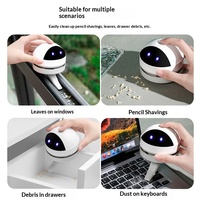 Mini Aspiradora de Escritorio USB Recargable, Colector de Polvo Portátil Inalámbrico, Limpiador de Teclado, Eliminador de Migas y Polvo