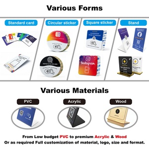 Espositore da Tavolo per Hotel con Codice QR Dinamico, <span class=keywords><strong>Recensioni</strong></span> Google, NFC, RFID, Impermeabile, Mini Tag Card, Supporto Personalizzato in Acrilico Spesso per Tessere Associative - Product Image 5