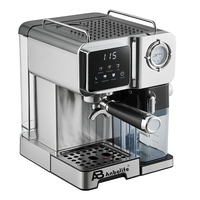 Cafetera Espresso Anbolife de 20 Bares con Manómetro, Espumador de Leche Incorporado, Portafiltro de Aleación de Aluminio, Fabricación OEM