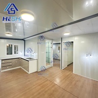 Maison conteneur préfabriquée extensible 20 pieds 40 pieds prête à l'emploi, villa préfabriquée avec salle de bain, maisons préfabriquées