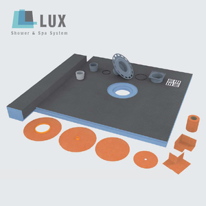 Kit de <span class=keywords><strong>douche</strong></span> en XPS imperméable, bac de <span class=keywords><strong>douche</strong></span> en XPS avec grille en acier inoxydable, drain incliné pour zone humide de salle de bain, facilement adaptable <span class=keywords><strong>sur</strong></span> <span class=keywords><strong>mesure</strong></span> - Product Image 5
