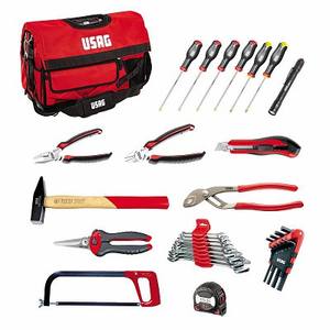 Juego de herramientas manuales Usag 007 A, juego de herramientas de acero con portaherramientas de 1/4 de pulgada y bolsa para reparaciones en el hogar y proyectos de bricolaje - Product Image 1