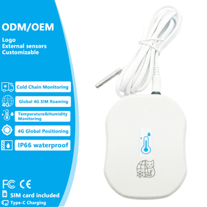 Registrador de Datos de Temperatura y Humedad 4G, Monitor Remoto Global con <span class=keywords><strong>Sonda</strong></span> Externa, Alarma en Tiempo Real para Transporte de Vacunas en Cadena de Frío - Product Image 1