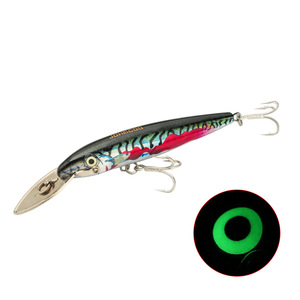 Señuelo artificial sumergible tipo Minnow <span class=keywords><strong>de</strong></span> 60g para pesca <span class=keywords><strong>de</strong></span> arrastre en aguas profundas, con anzuelos grandes, aguja azul, lengüeta <span class=keywords><strong>de</strong></span> hierro, para caballa española, 10.5cm-13cm - Product Image 5
