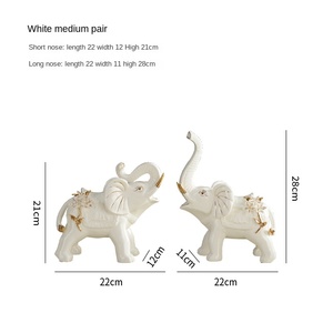 Elefante in Ceramica Decorativo e Luminoso, Articolo d'Arredo Creativo per Soggiorno, Decorazione Portafortuna per la Casa - Product Image 6
