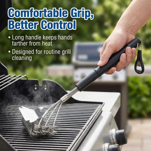 Brosse et grattoir de nettoyage pour barbecue en acier inoxydable - Product Image 4