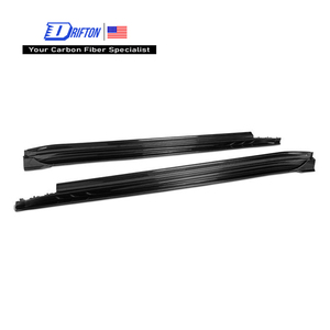 Faldones laterales de fibra de carbono seca estilo Paktechz para Porsche Panamera 971 971.1 971.2 2017-2023 - Product Image 1