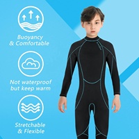 Logo Kustom Unisex Anak-Anak 2.5mm Neoprene Wetsuit Tahan Air Termal Anti-Bakteri Fitur Bernapas untuk Penggunaan di Air Dingin