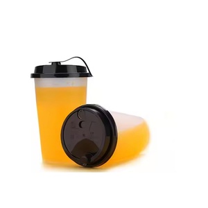 U Shape Cup Clear Disposable Plastic <b>Boba</b> <b>Bubble</b> Milk Tea Camping Take Away Cup - Product Image 3