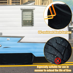 2 Fundas para Ruedas de Autocaravana, Aptas para Ruedas Dobles de 27 a 30 Pulgadas de Diámetro, Fundas Impermeables para Neumáticos de Autocaravana, Cubierta para Eje Doble - Product Image 5