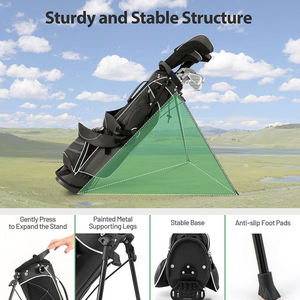 Professional <b>Lightweight</b> Custom Nylon <b>Golf</b> Stand <b>Bag</b> New Design with 4 Way Dividers Waterproof and Durable Stand <b>Golf</b> <b>Bag</b> - Product Image 5