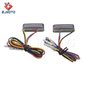 Luz trasera Universal para motocicleta, luz de freno trasera, lámpara roja y ámbar para Yamaha Honda Suzuki <span class=keywords><strong>Kawasaki</strong></span> Chopper Bobber <span class=keywords><strong>Cafe</strong></span> <span class=keywords><strong>Racer</strong></span> - Product Image 3