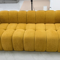 Fauteuil nuage en velours pour salon, canapé d'appoint avec assise en mousse, mobilier de salon