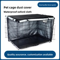 Housse de protection solide pour cage à animaux, chenil pour chien, en tissu Oxford, imperméable, résistante au soleil, avec aérations respirantes, pour usage intérieur/extérieur, pour tous les oiseaux et chats