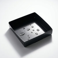 Boîte cadeau rigide noire imperméable, boîte d'emballage cosmétique en carton personnalisée, vente en gros, boîte rigide écologique