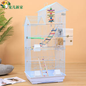 Kandang Burung dengan Baki Geser & Aksesoris, Kandang Burung Sedang Kecil untuk Budgerigar, Parkit, <span class=keywords><strong>Cockatiel</strong></span>, Lovebird - Product Image 3