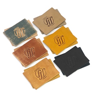 Étiquette en cuir personnalisée avec logo, véritable cuir embossé, patch personnalisé pour sacs, sacs à main, vêtements - Product Image 2
