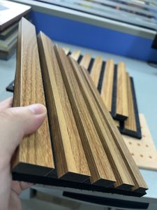 Thạc sĩ Acoustic trang trí gỗ Bảng điều khiển tự nhiên veneer sồi Acoustic slat gỗ cách âm Bảng điều khiển phòng họp - Product Image 3