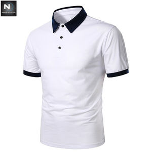 Polo de diseño OEM personalizado para hombre, camisa con logotipo bordado, Polo de Golf liso de manga corta en blanco, por NEEDS al aire libre - Product Image 6