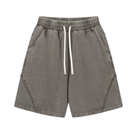Haute qualité personnalisé hommes élastique cordon français éponge Shorts Logo personnalisé 100% coton pantalons de survêtement lavage à l'acide Shorts