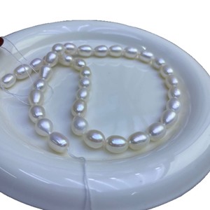 Collar de Perlas de Arroz de Agua Dulce Naturales de 8-9 mm, Joyería Semielaborada Hecha a Mano, Accesorio de Bricolaje, Perlas Sueltas - Product Image 5