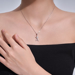 Collar con Colgante de Letra Y, Plata de Ley S925, Moissanita, Collar con Dije Personalizable con Nombre, Joyería de Moda, Collar con Letra - Product Image 2