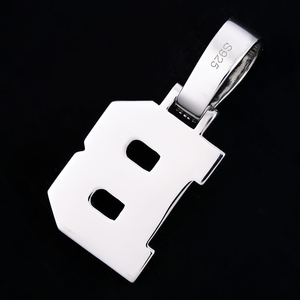 Colgante de Moissanita con Certificado de Autenticidad, Plata 925, Color D, Claridad VVS, Estilo Hip Hop, con Letras ABCD BOY, Ideal para Regalo y Fiesta - Product Image 2