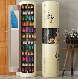 Creative Rotating <strong>Shoe</strong> <strong>Cabinet</strong> Round Multi-storey <strong>Shoe</strong> Rack Modern Simple <strong>Chinese</strong> Economical Hall <strong>Cabinet</strong> Saves Space. - Product Image 1