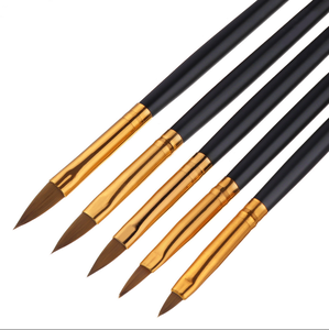 Pinceau à ongles en poils purs 100% Sable Kolinsky pour la sculpture acrylique, avec logo personnalisé, pour l'art des ongles professionnel - Product Image 1