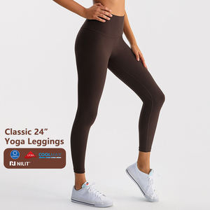 Leggings <span class=keywords><strong>de</strong></span> yoga personnalisés <span class=keywords><strong>de</strong></span> 24 pouces pour femmes leggings <span class=keywords><strong>de</strong></span> sport <span class=keywords><strong>de</strong></span> gymnastique confortables poncés taille haute collants <span class=keywords><strong>de</strong></span> course à pied - Product Image 1