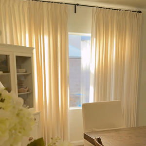 Tende oscuranti personalizzate e mantovane di fascia alta con Texture di lino direttamente in fabbrica - Product Image 4