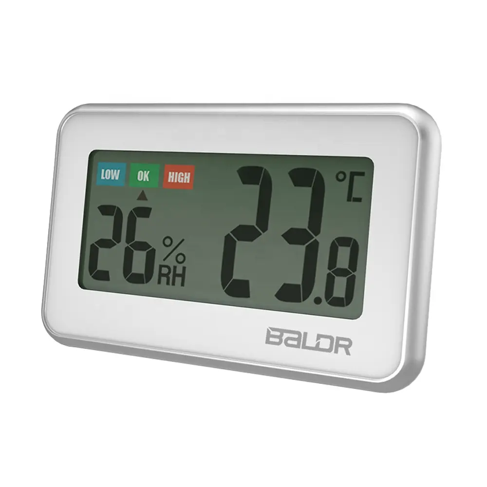 BALDR B0271 Digital Thermometer Hygrometer LCD with Comfort Indicator Temperature Gauge Humidity Meter Indoor Mini Hygrometer
