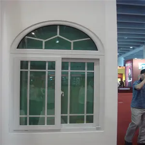 Customized U-PVC Double Glaze French Casement PVC Window French Home hotel Windows sound proof school window