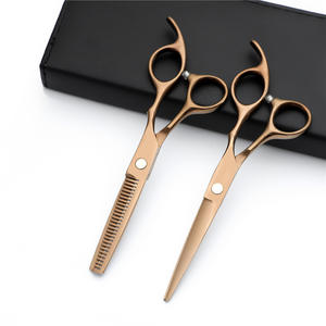 Ciseaux à cheveux électroplaqués Hs 6,2 cm, ciseaux à effiler pour la beauté, pour droitiers, lame standard, vente en gros personnalisée - Product Image 5