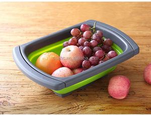 Passoire de cuisine pliable à poser sur l'évier avec poignées extensibles - Product Image 6