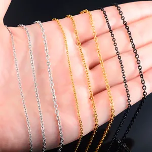 Collier Rolo en Acier Inoxydable pour Femme et Homme, Chaîne Câble Maillons O, Ras-de-cou, Accessoire Bijou DIY, Cadeau pour Elle - Product Image 5