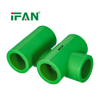 Raccords de plomberie PPR personnalisés en usine IFAN DIN 8077, taille 20-32 mm, raccord de tuyau PPR en plastique à 5 voies