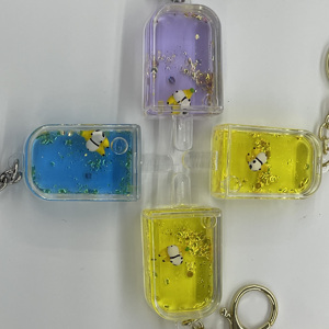 Porte-clés Popsicle en acrylique à paillettes liquides, avec panda et <span class=keywords><strong>banane</strong></span> flottants, souvenir personnalisé, cadeau promotionnel - Product Image 1
