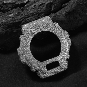 Boîtier de remplacement UWIN Iced Out entièrement serti de CZ pour montre G-Shock DW6900, accessoire de modification de montre en métal Bling Bling - Product Image 3